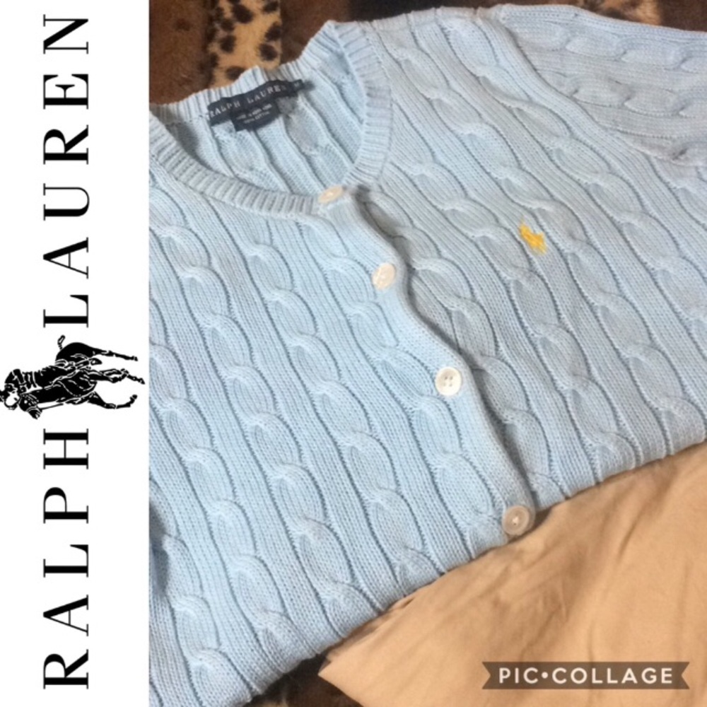 Polo Ralph Lauren short sleeve cable knit cardigan